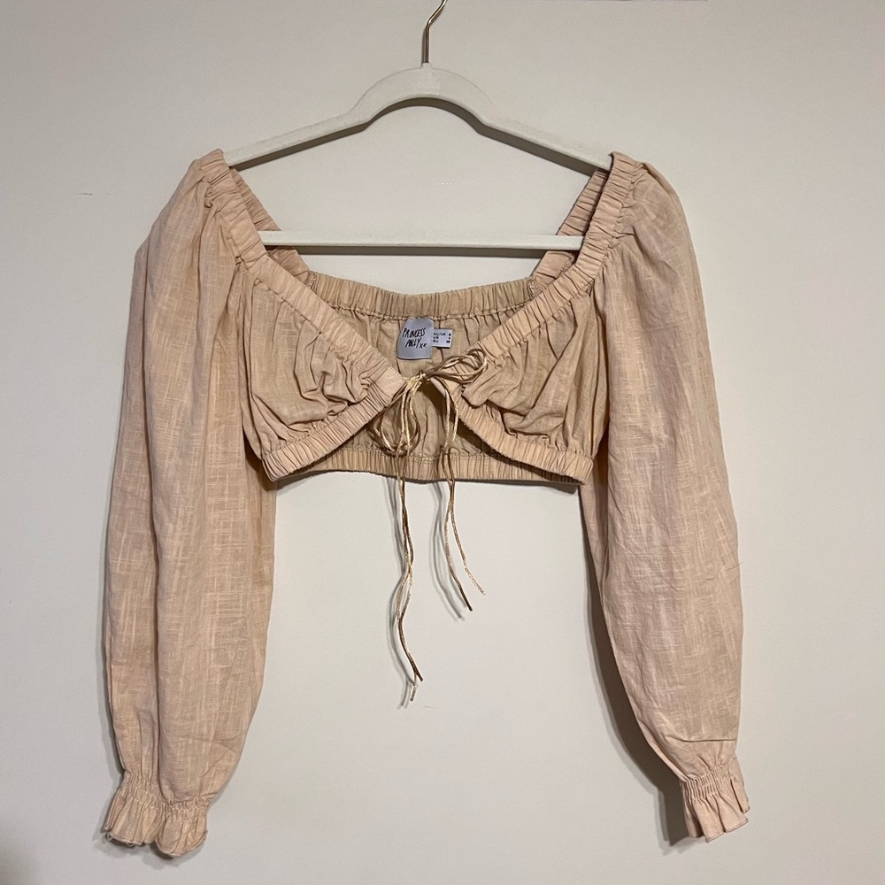 Princess Polly Tie Front Crop Top | Size 4